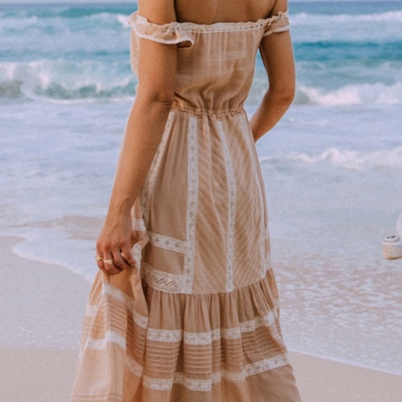 Spell Cinder Midi Dress in Nude - Picture 6 of 16